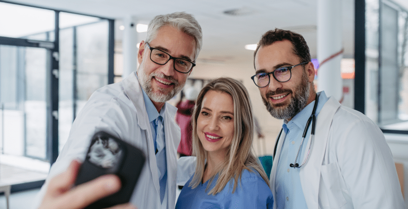 Doctors taking a selfie