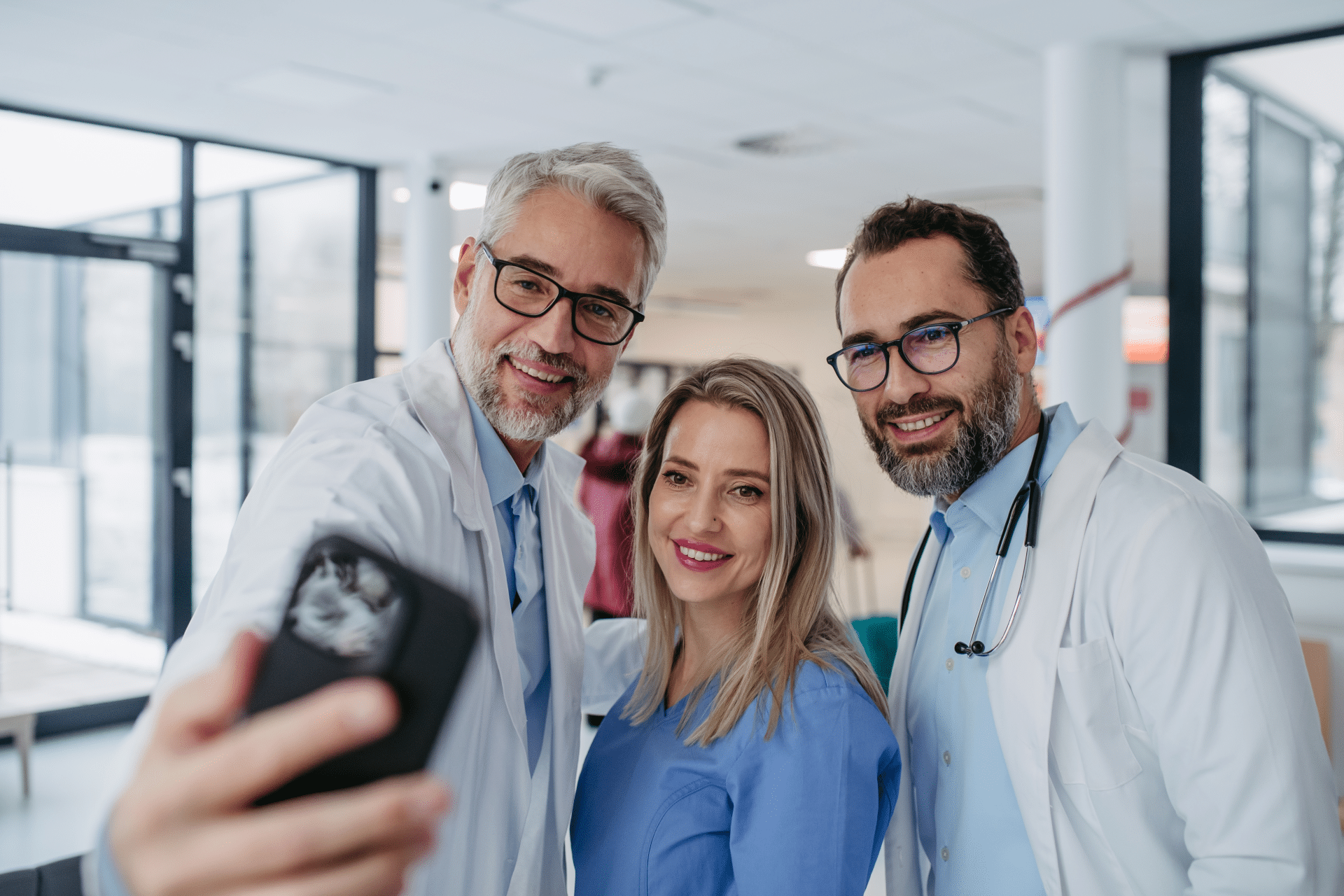 Doctors taking a selfie